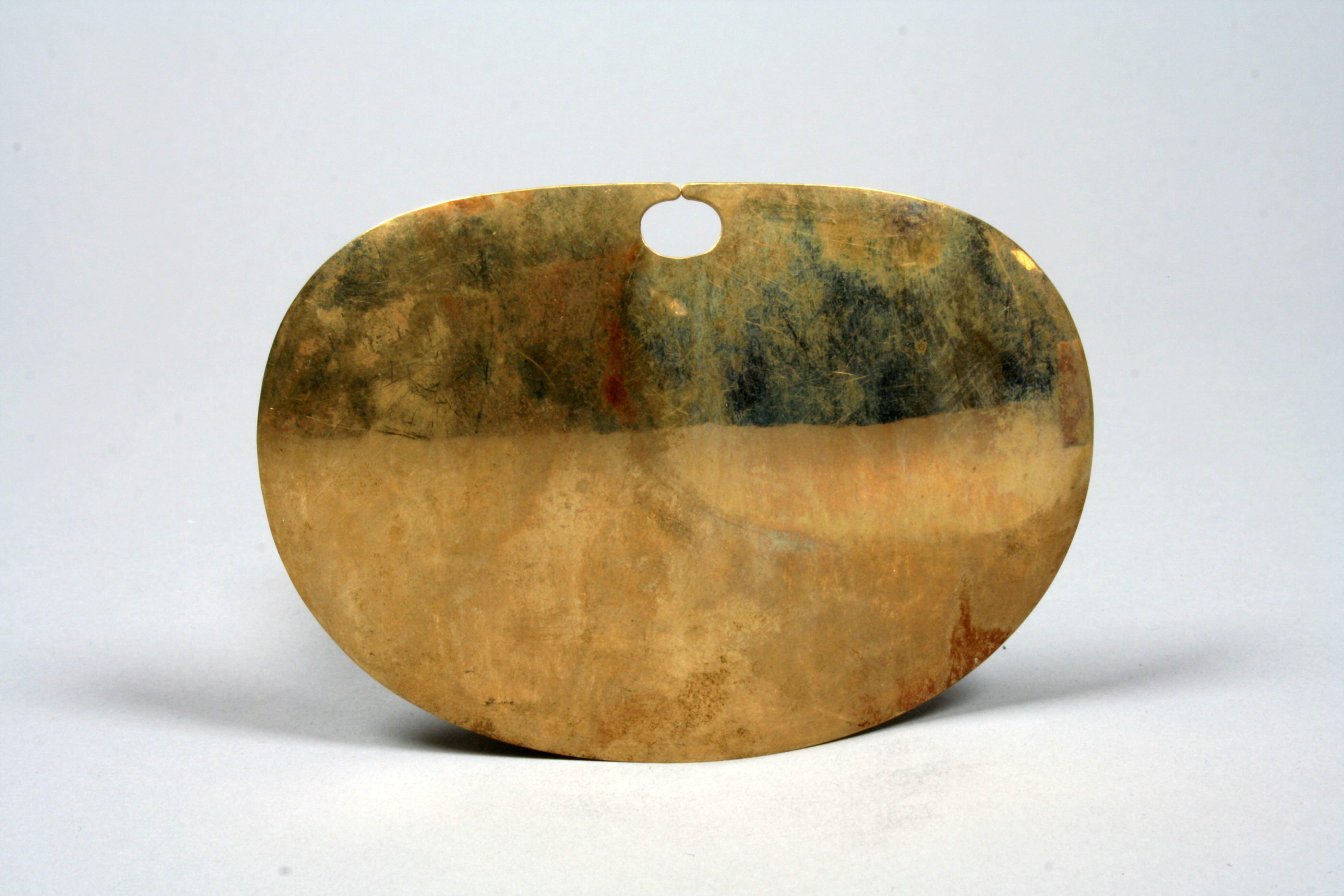 Gold Moche nose ornament, an example of valuable goods exchanged in pre-Columbian Andean trade